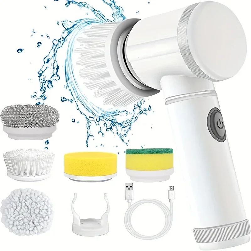 Home Bathroom Cleaning Machine - Bezprzewodowa elektryczna szczotka obrotowa z 5