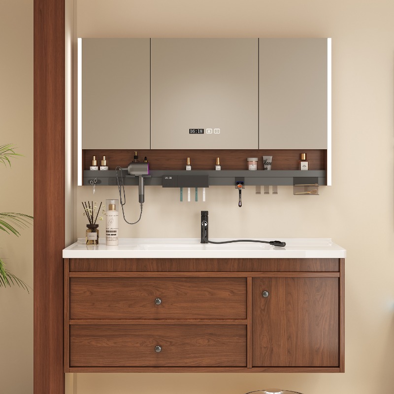 Home Living Bathroom Vanity - Szafka łazienkowa biała, regał do salonu,