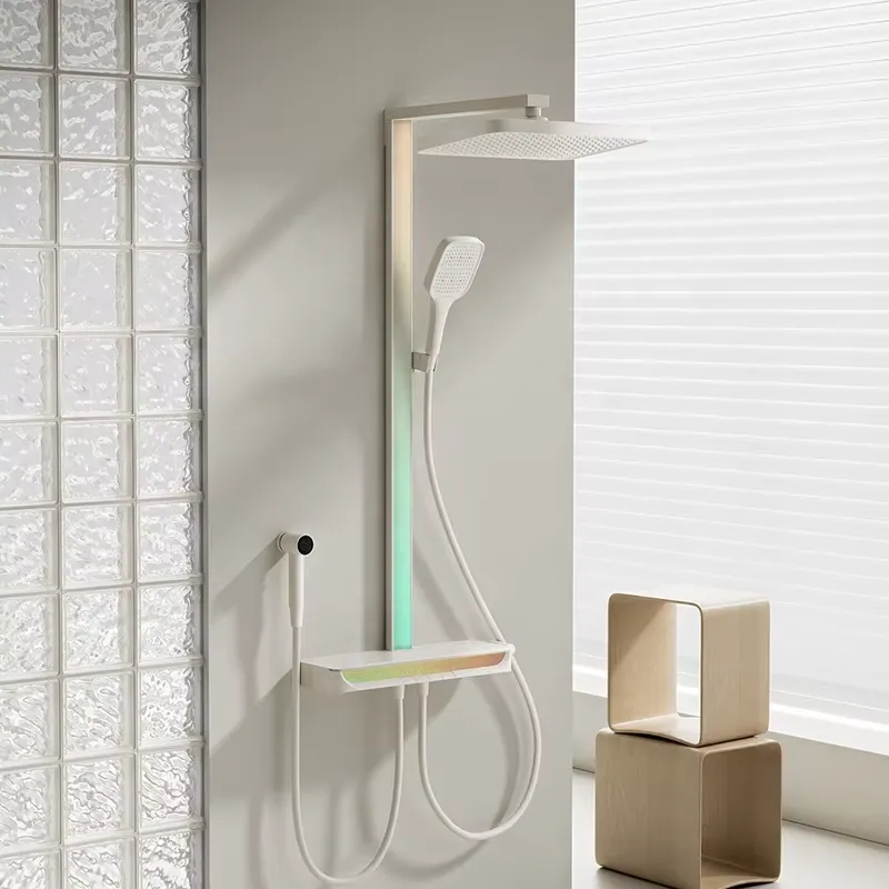 Home In Bathroom - Mosiężny cyfrowy zestaw prysznicowy z efektem