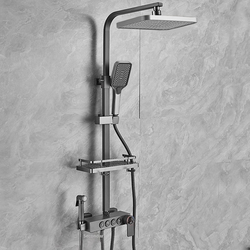 Home In Bathroom - Zestaw prysznicowy ze stali nierdzewnej, anty-kalkowy,
