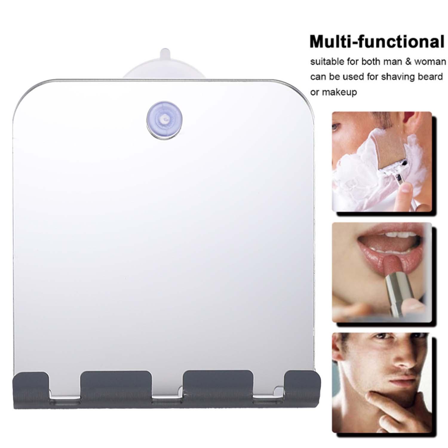 Shaving Mirror Suction - Nietłukące się lusterko podróżne bez mgły