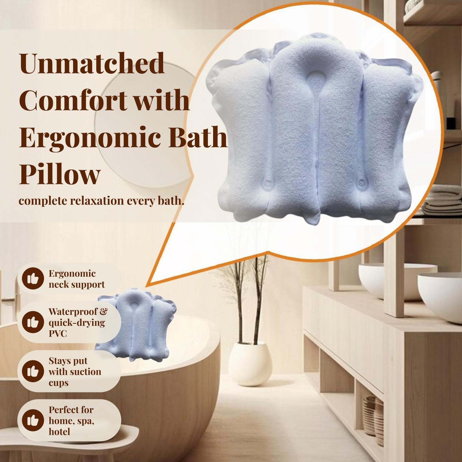 Bathtub Pillow Inflatable - Nadmuchiwana poduszka do wanny, antypoślizgowa poduszka