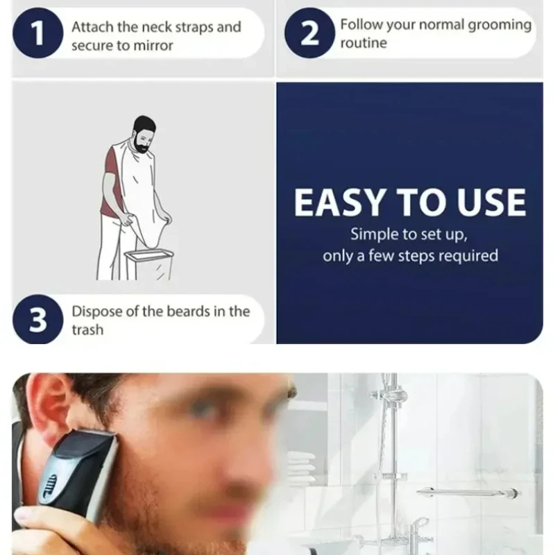 1-4 SZT. Męskie fartuchy do go – Shaving Mirror Suction recenzja i cena