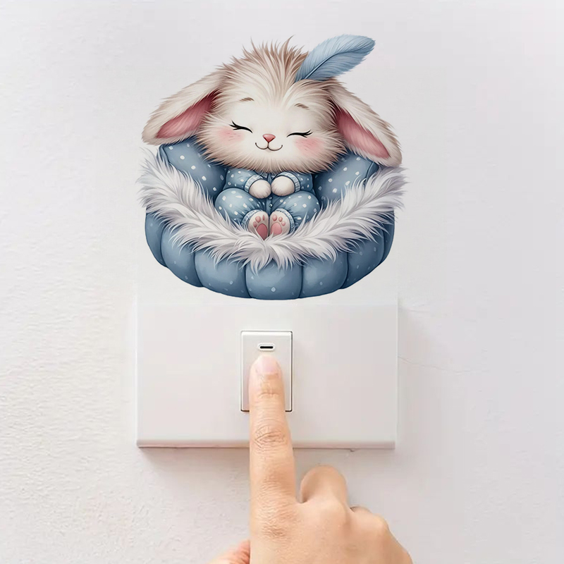 Naklejka Cute Sleepy Bunny, wo – Home Bathroom Window recenzja i cena
