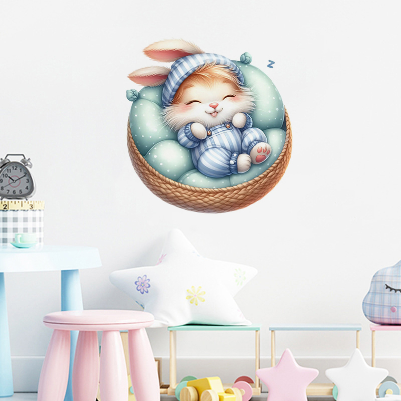 Naklejka Cute Sleepy Bunny, wo – Home Bathroom Window recenzja i cena