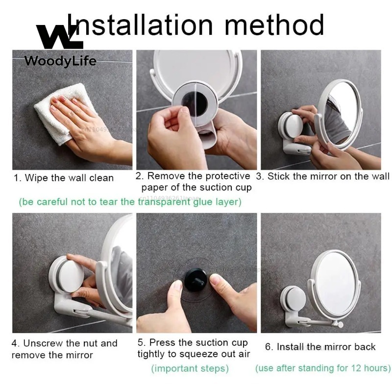 Obrotowe, plastikowe, składane – Shaving Mirror Suction recenzja i cena
