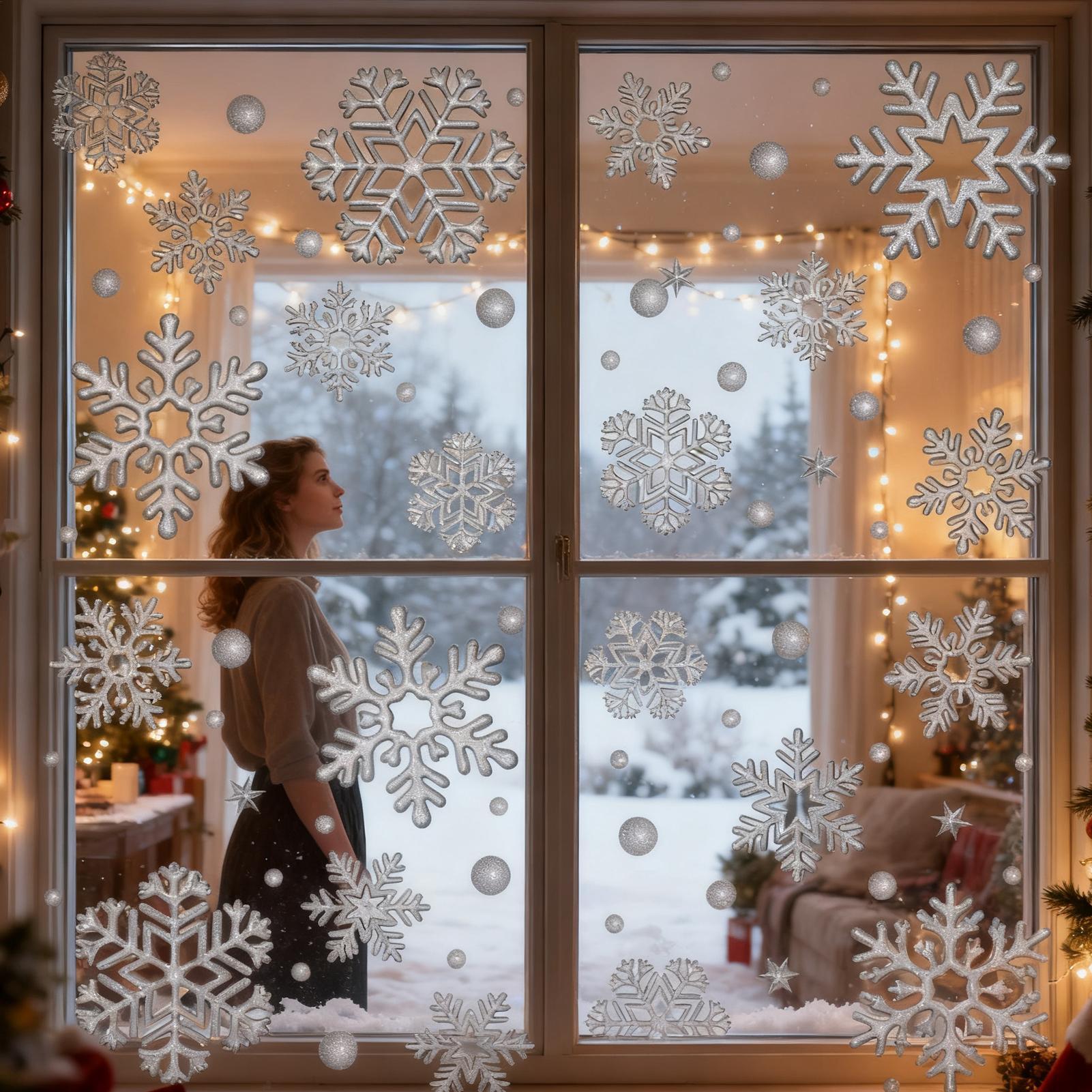 Naklejki świąteczne na okno, e – Home Bathroom Window recenzja i cena
