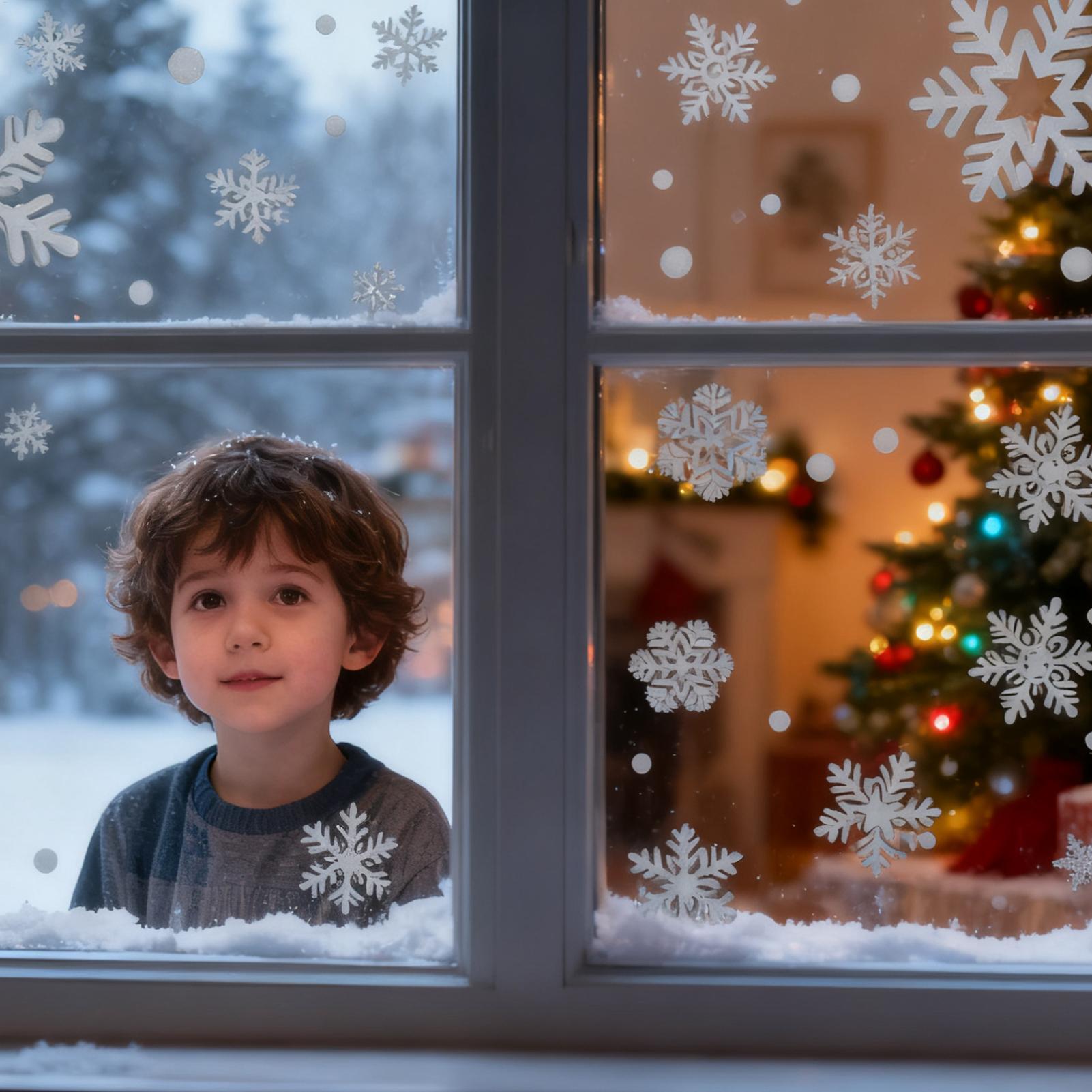 Naklejki świąteczne na okno, e – Home Bathroom Window recenzja i cena