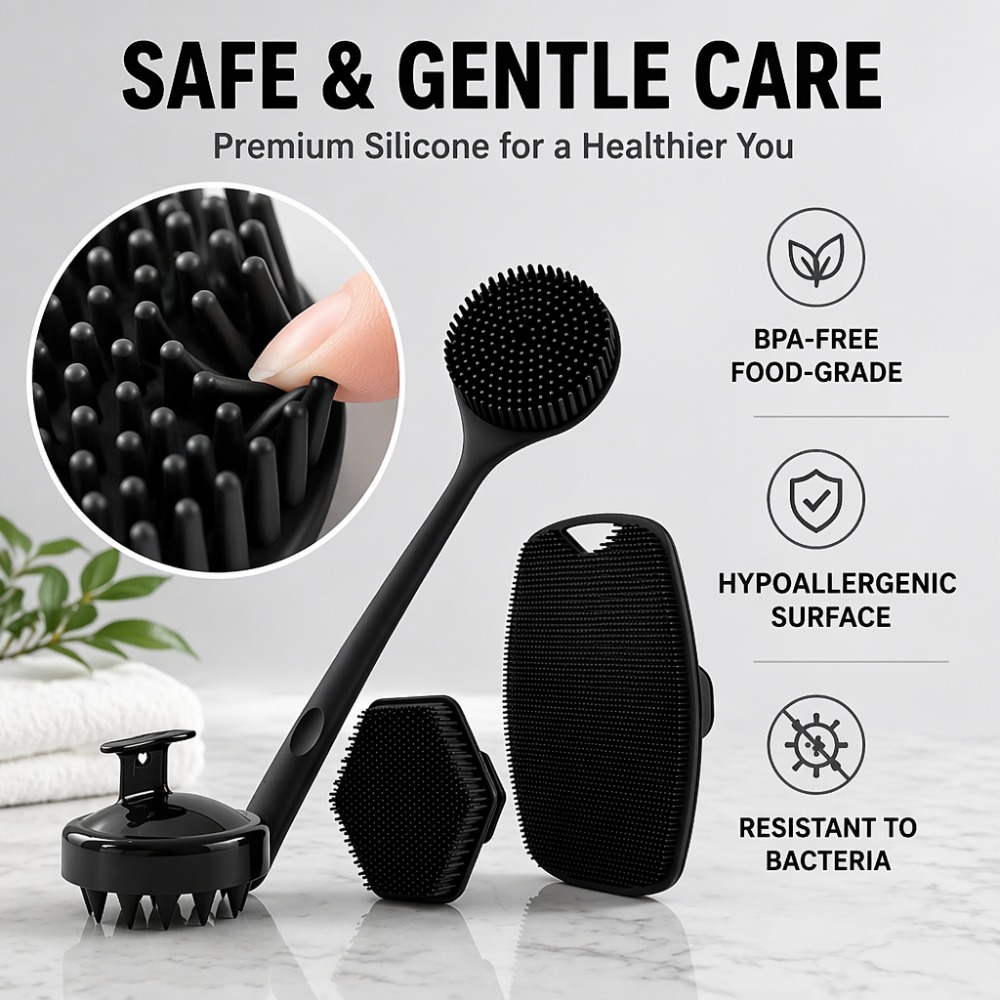 Zestaw 4 szt. silikonowych szc – Home Bathroom Cleaning Machine recenzja i cena