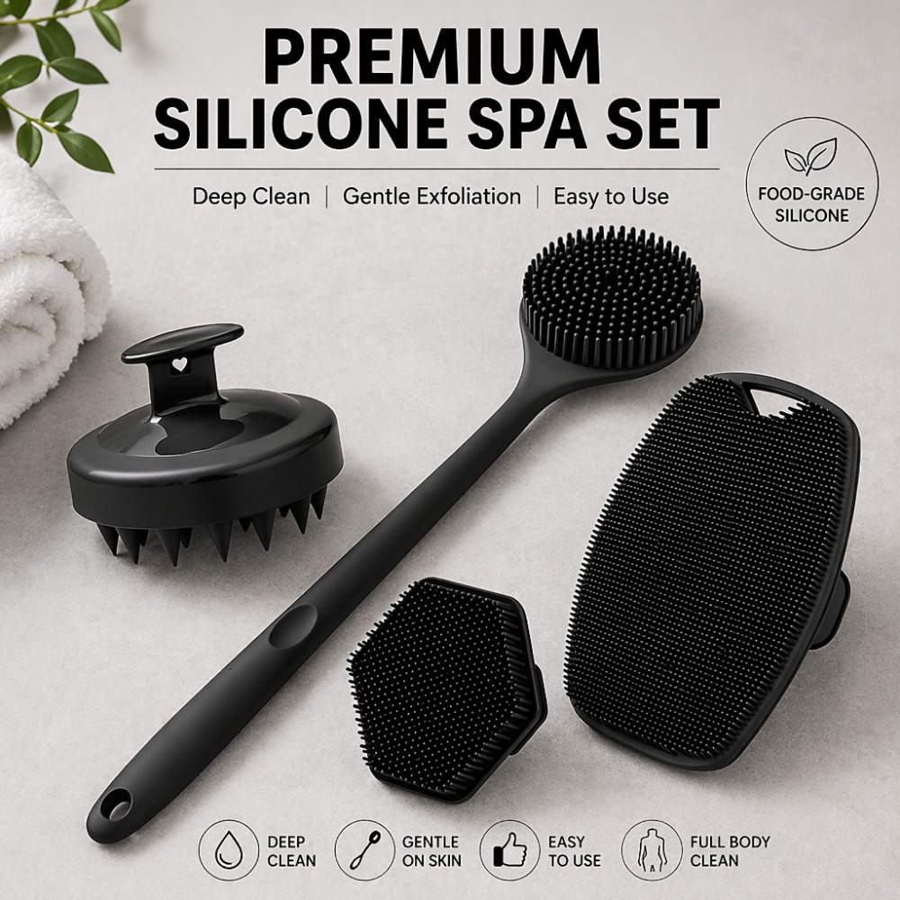Zestaw 4 szt. silikonowych szc – Home Bathroom Cleaning Machine recenzja i cena