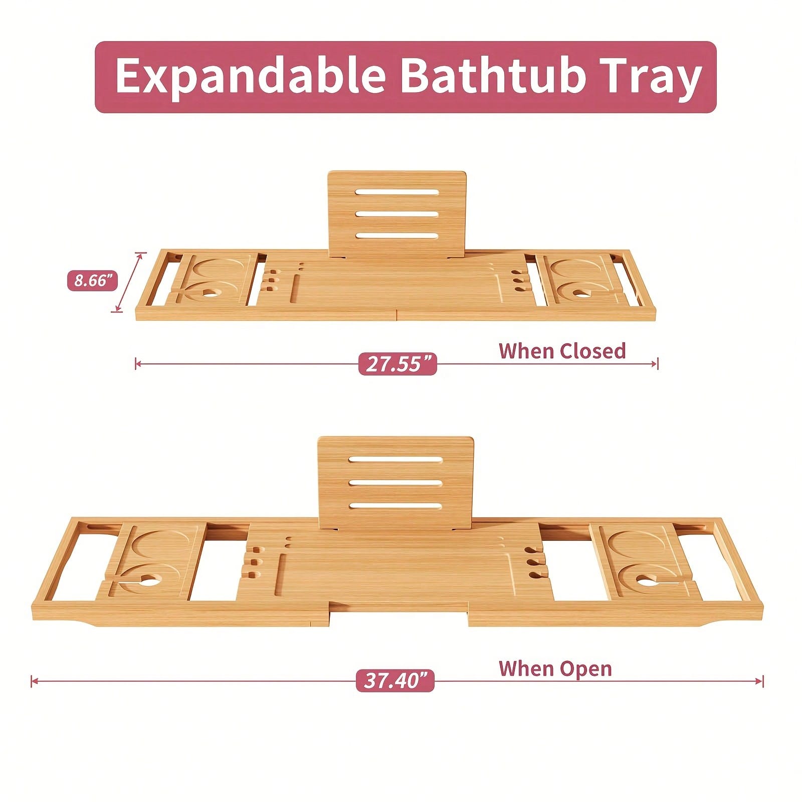 Bambusowa tacka do wanny, rozs – Bath Caddy Tray recenzja i cena