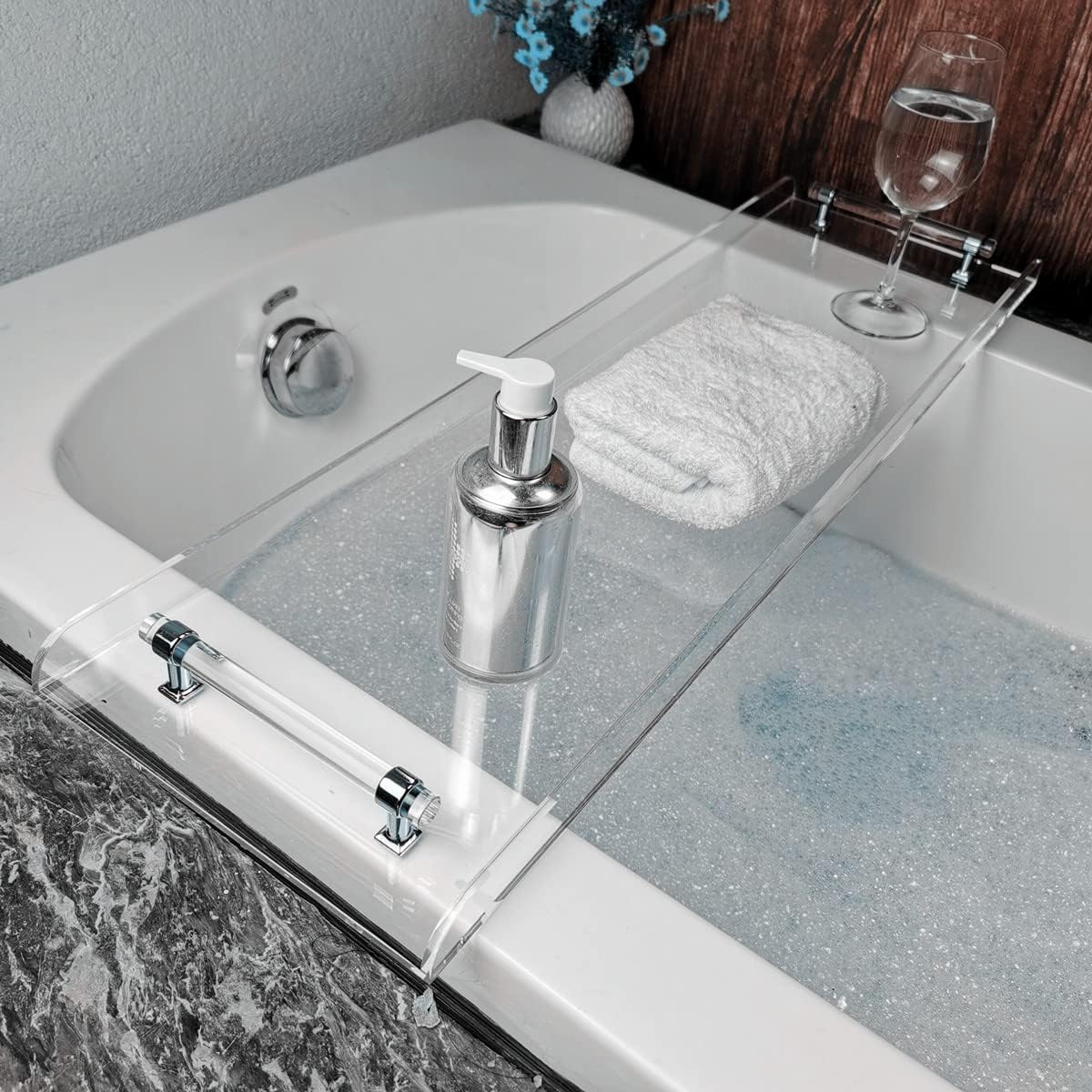 Przezroczysta półka do wanny 4 – Bath Caddy Tray recenzja i cena