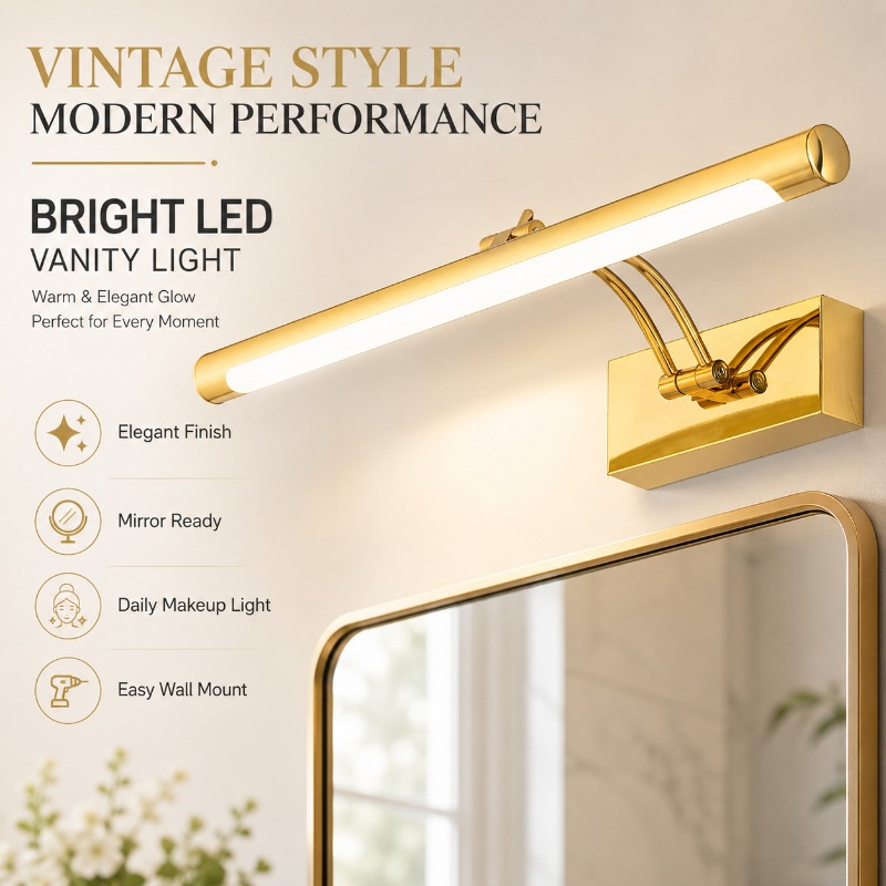 Lampa LED do toaletki w stylu  – Home Bathroom Cabinets recenzja i cena