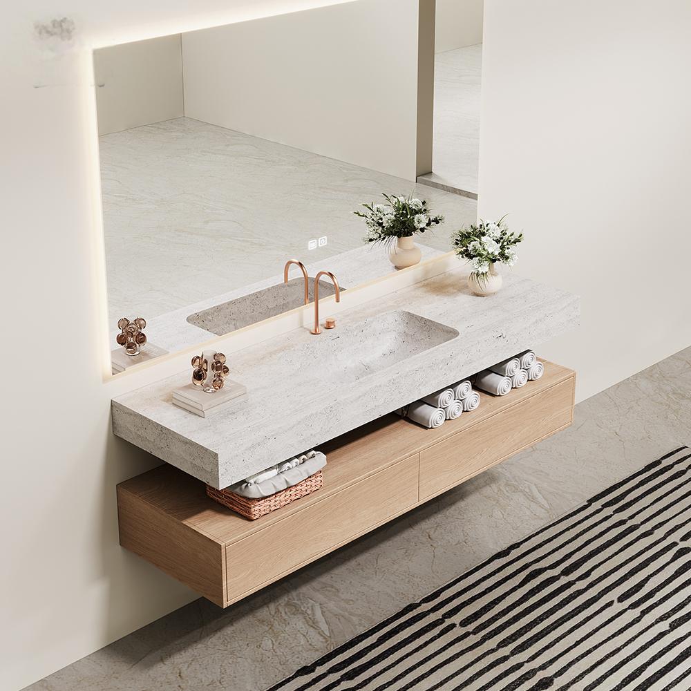 Czarno-białe odcienie kamienia – Home Living Bathroom Vanity recenzja i cena