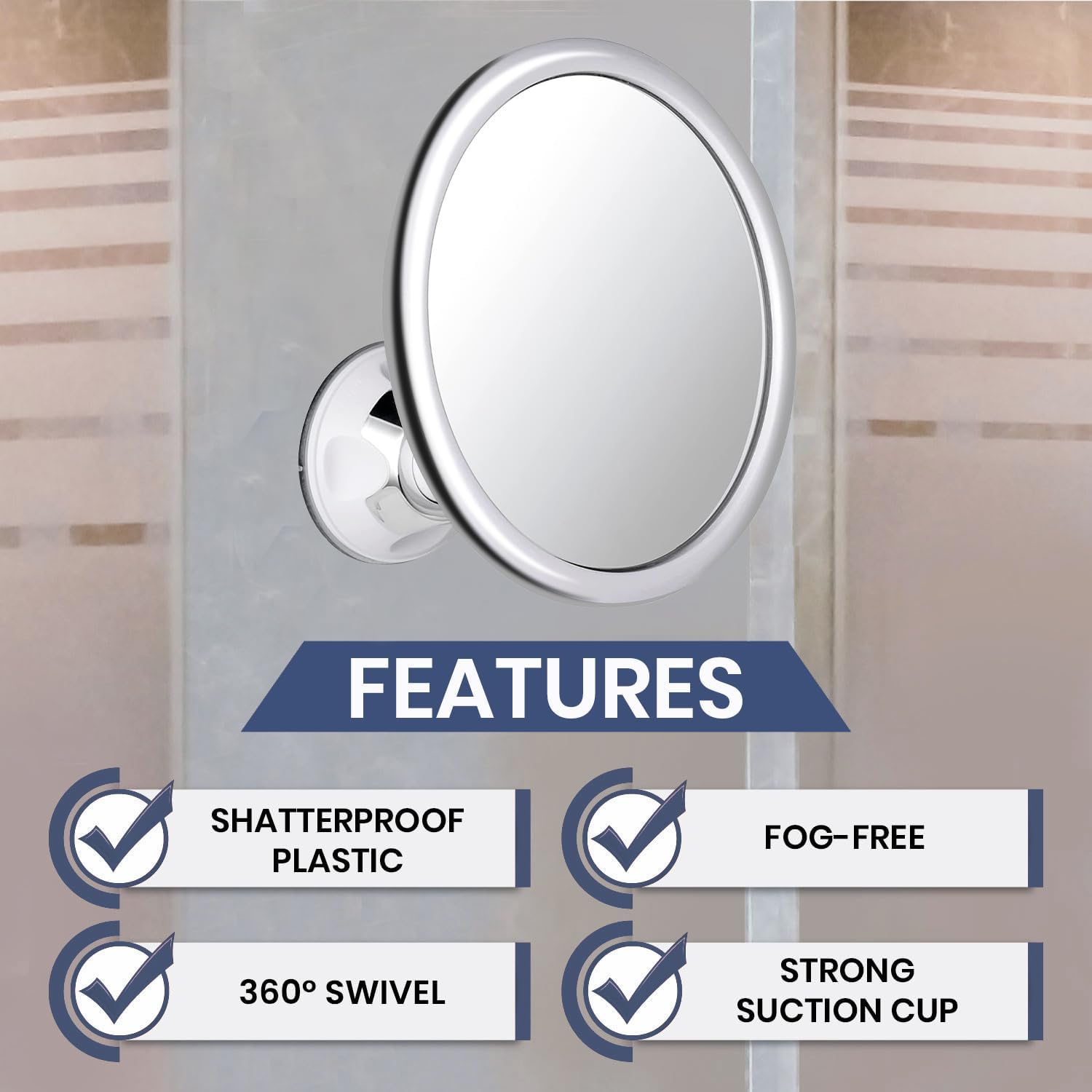Lusterko do makijażu bez par,  – Shaving Mirror Suction recenzja i cena