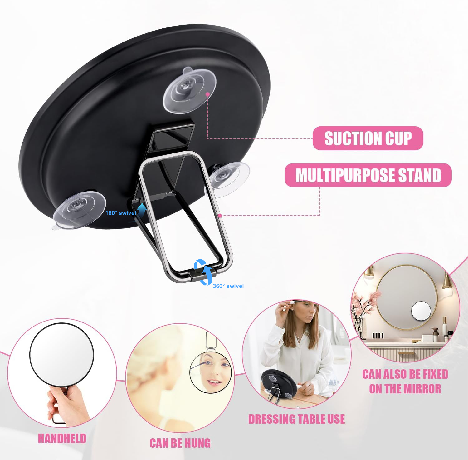 Przenośne lusterko do makijażu – Shaving Mirror Suction recenzja i cena