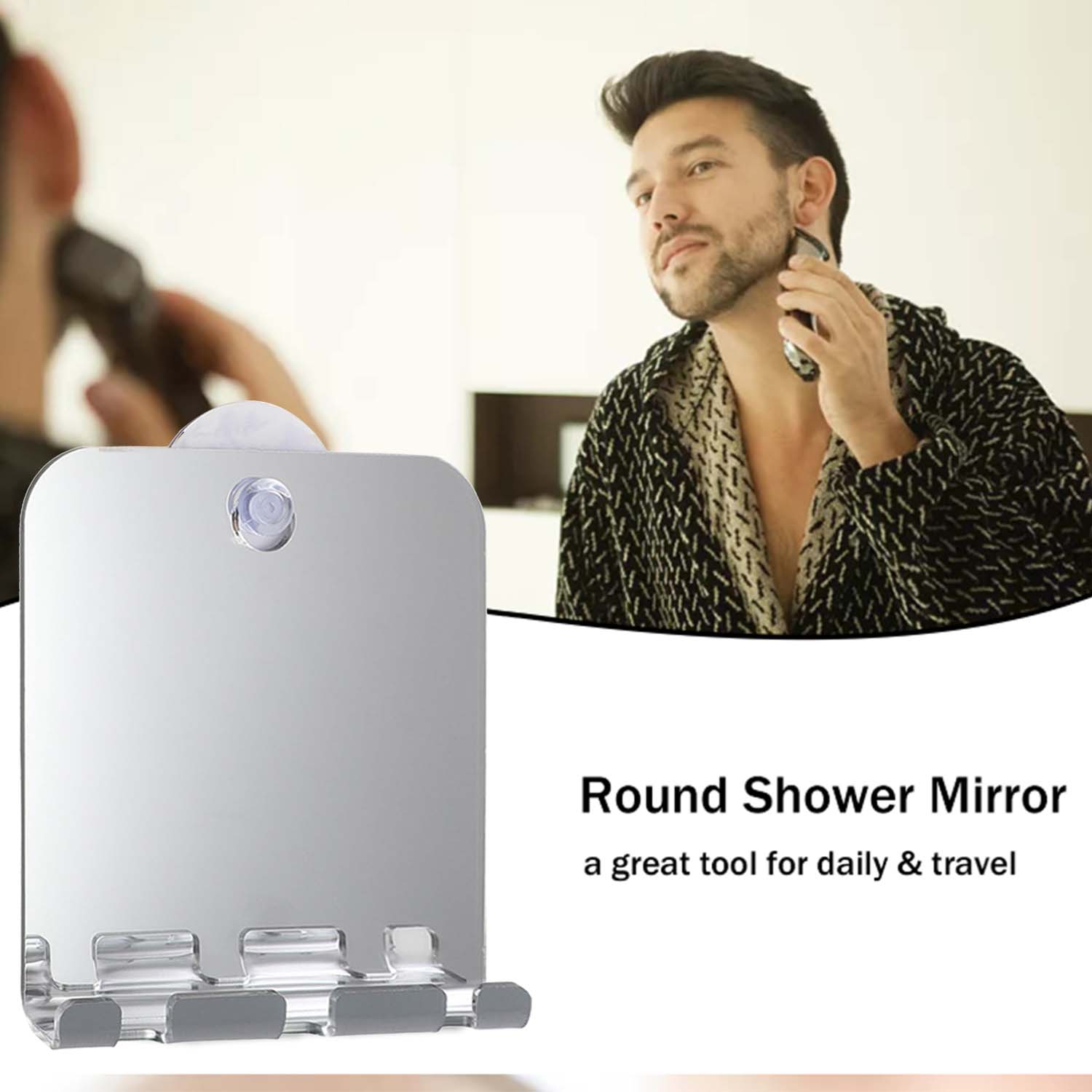 Nietłukące się lusterko podróż – Shaving Mirror Suction recenzja i cena