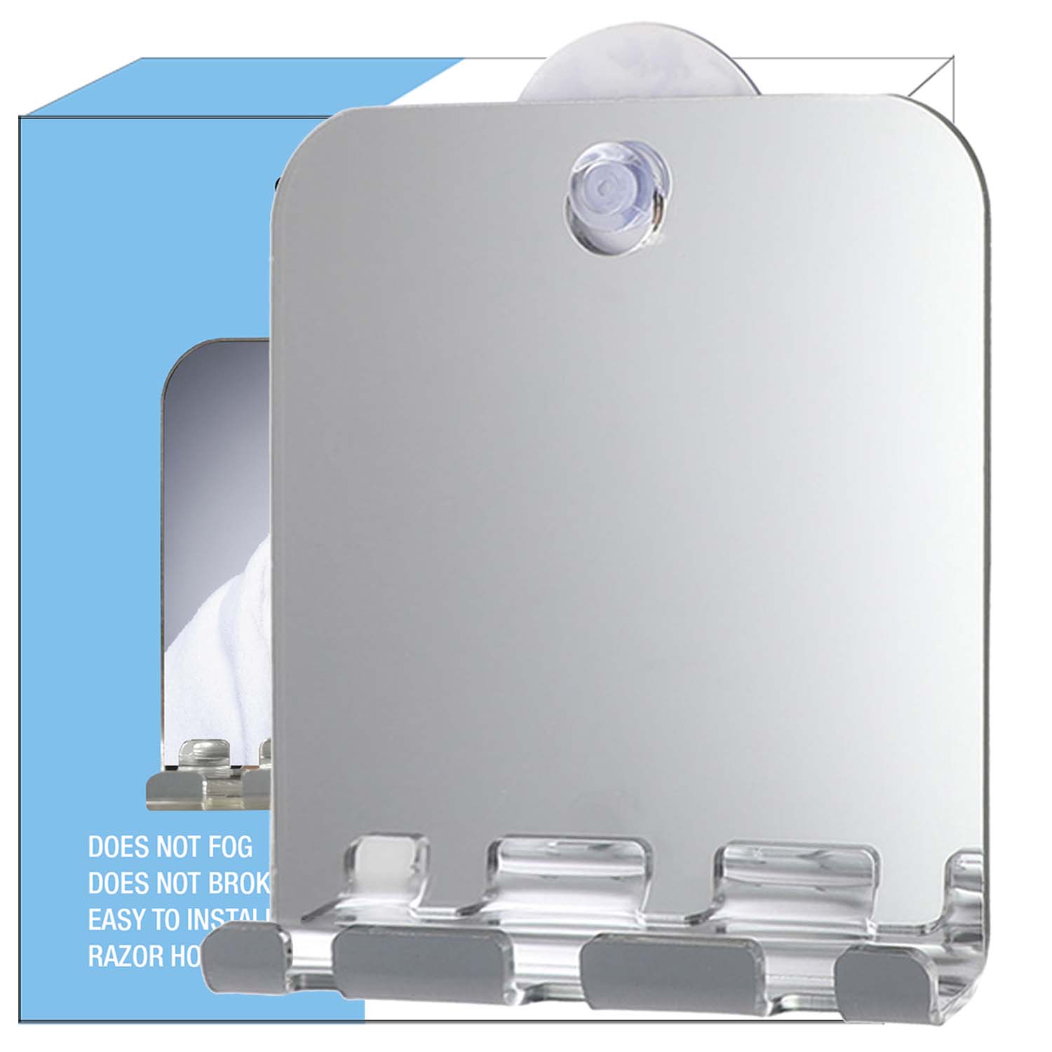 Nietłukące się lusterko podróż – Shaving Mirror Suction recenzja i cena