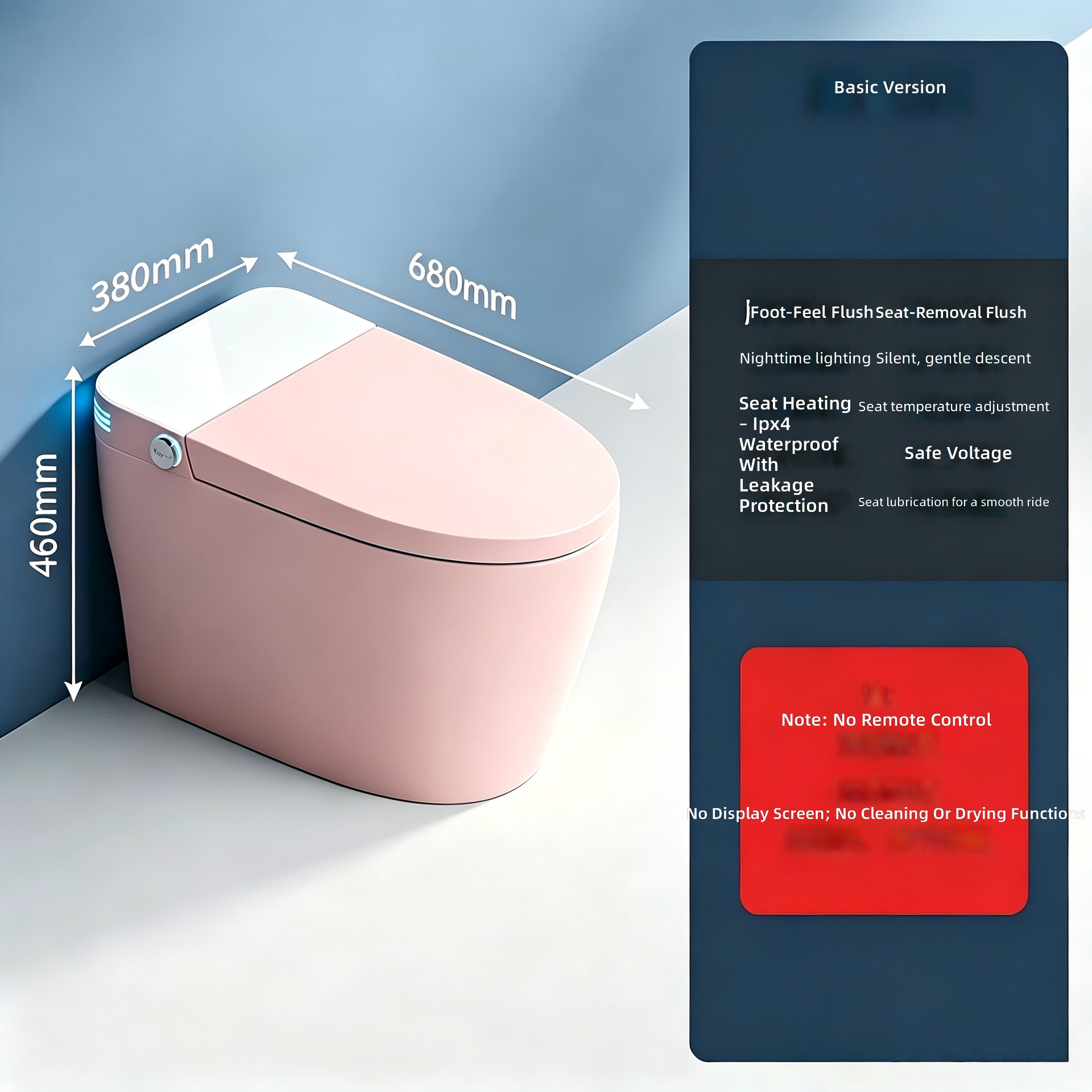 Inteligentna toaleta, różowa,  – Home In Bathroom recenzja i cena
