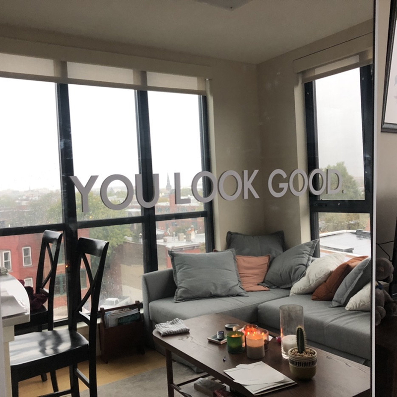 You Look Good Mirror Naklejka  – Home Bathroom Window recenzja i cena