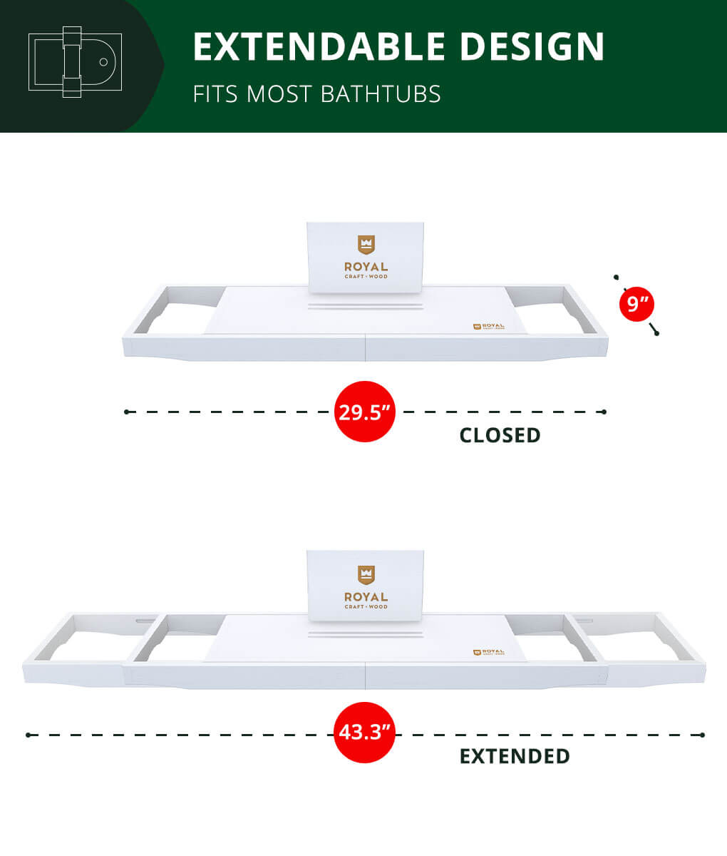 Luksusowa, rozkładana bambusow – Bath Caddy Tray recenzja i cena