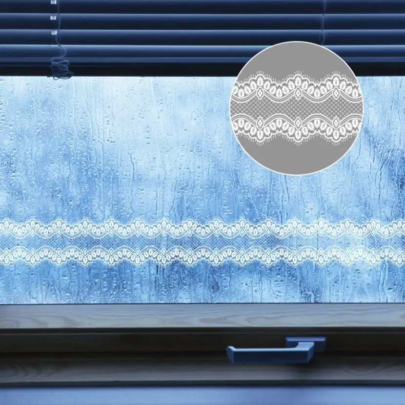 Słodkie koronkowe naklejki na  – Home Bathroom Window recenzja i cena