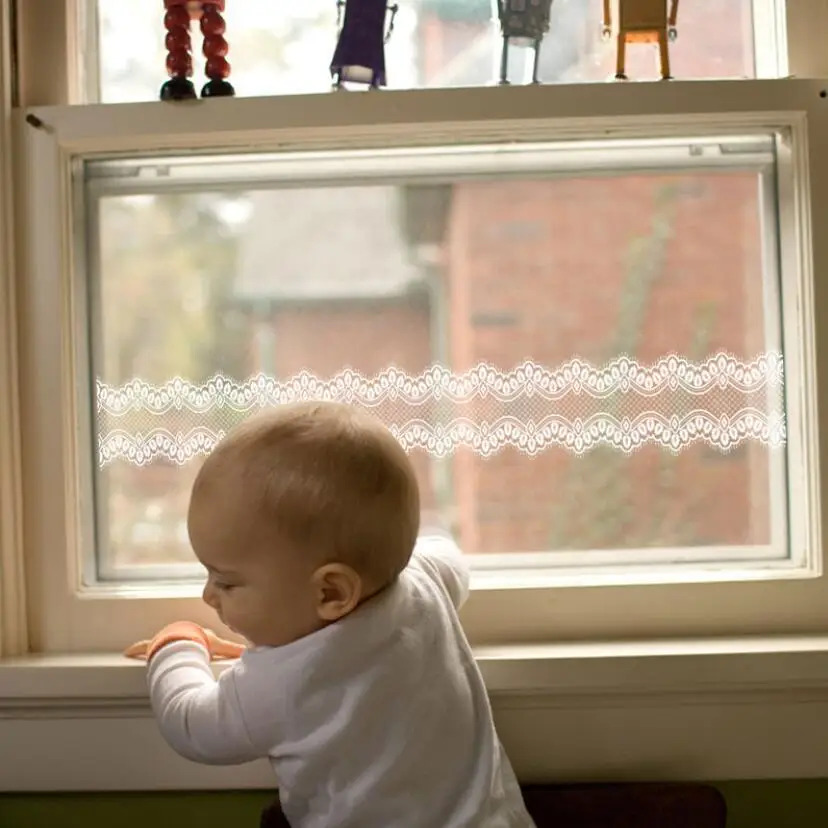 Słodkie koronkowe naklejki na  – Home Bathroom Window recenzja i cena